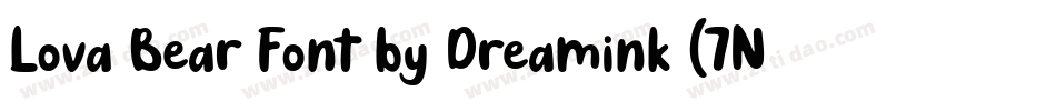 Lova Bear Font by Dreamink (7NTypes)字体转换